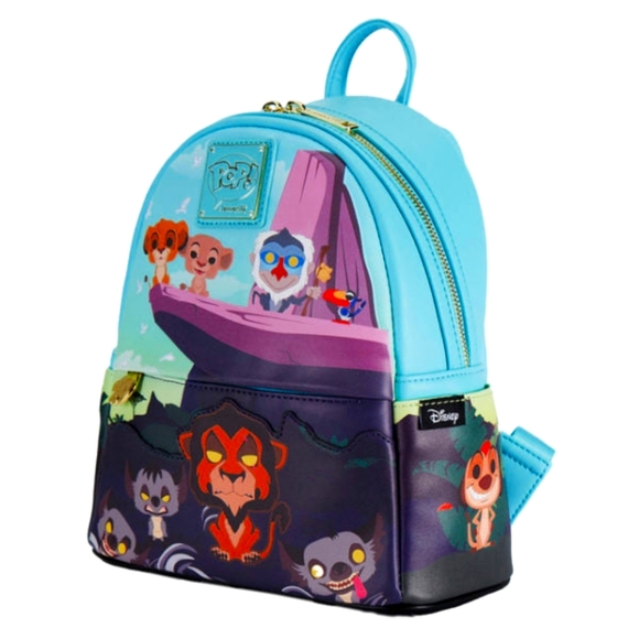 NWT Loungefly Mini Backpack - Disney's The Lion King Proud Rock in Pop! Style - Picture 2 of 7